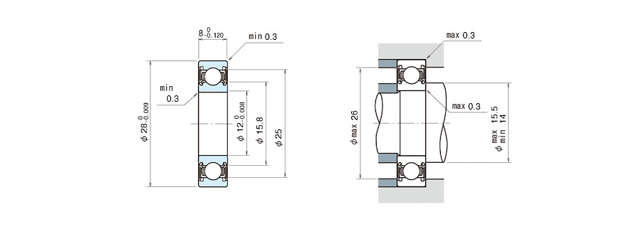 NSK Bearing 6001DDU &